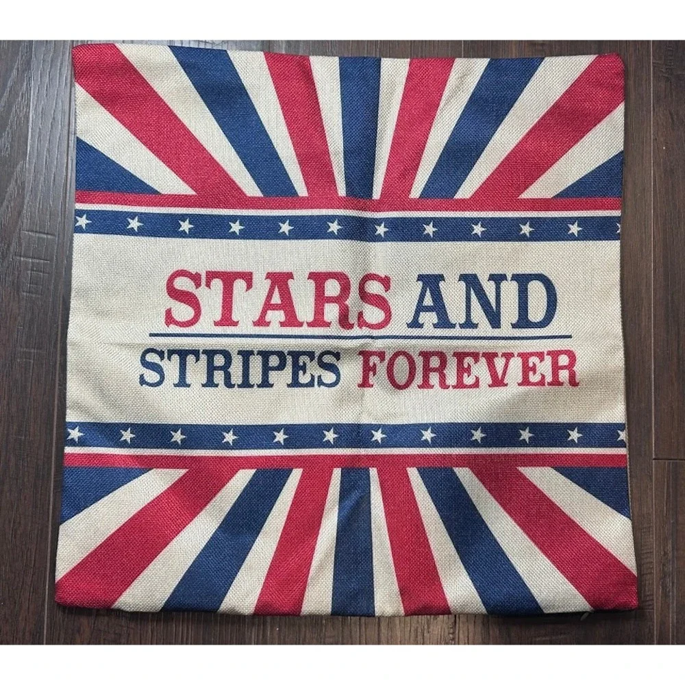 Set of 4 American Flag Pillow Covers - Patriotic USA Home Decor‎ - 4th of July